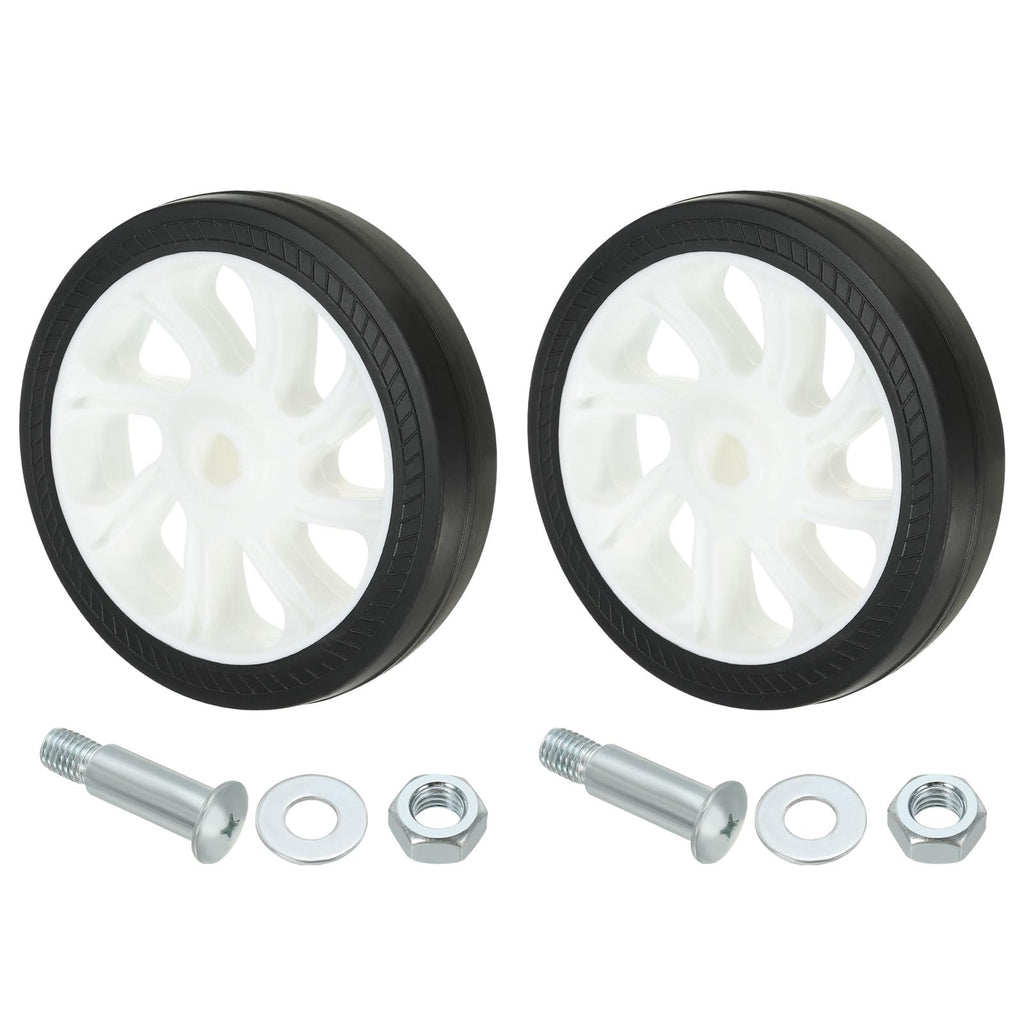 PATIKIL 4.6" Air Compressor Wheels, 2 Pack Universal Air Compressor Wheel Replacement Part with 0.46" Dia. Hole for Easy Mobility, White