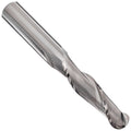 YG-1 - 50558 E5014 Carbide Ball Nose End Mill, Long Reach, Uncoated (Bright) Finish, 30 Deg Helix, 2 Flutes, 2.25" Overall Length, 0.125" Cutting Diameter, 0.125" Shank Diameter