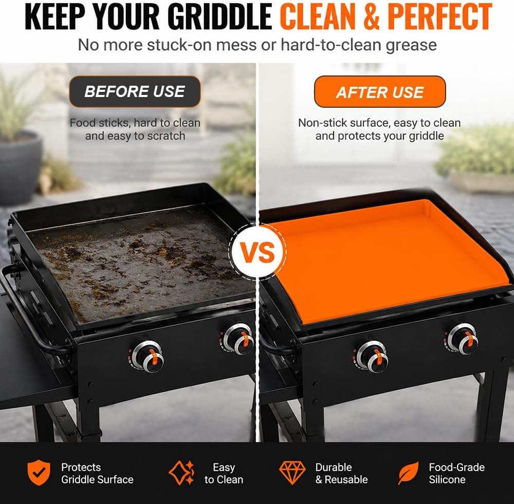 Silicone Griddle Mat for Halo Products 36" Elite4B Propane Griddle, Non Stick Grill Mat for Outdoor Cooking, Reusable