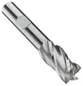 Niagara Cutter N52121 Cobalt Steel Square Nose End Mill, Inch, Weldon Shank, Uncoated (Bright) Finish, Finishing Cut, 30 Degree Helix, 4 Flutes, 0.375" Cutting Diameter, 0.375" Shank Diameter