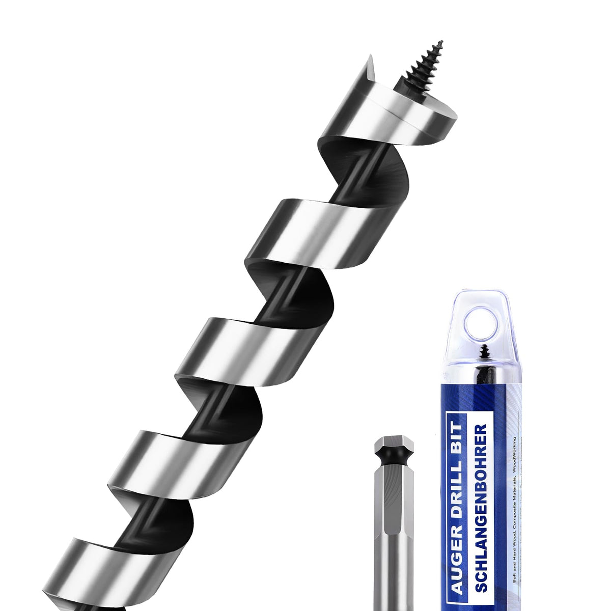 1-1/8" X 23.6" Auger Bit for Wood, 28x600mm Extra Long Auger Drill Bit