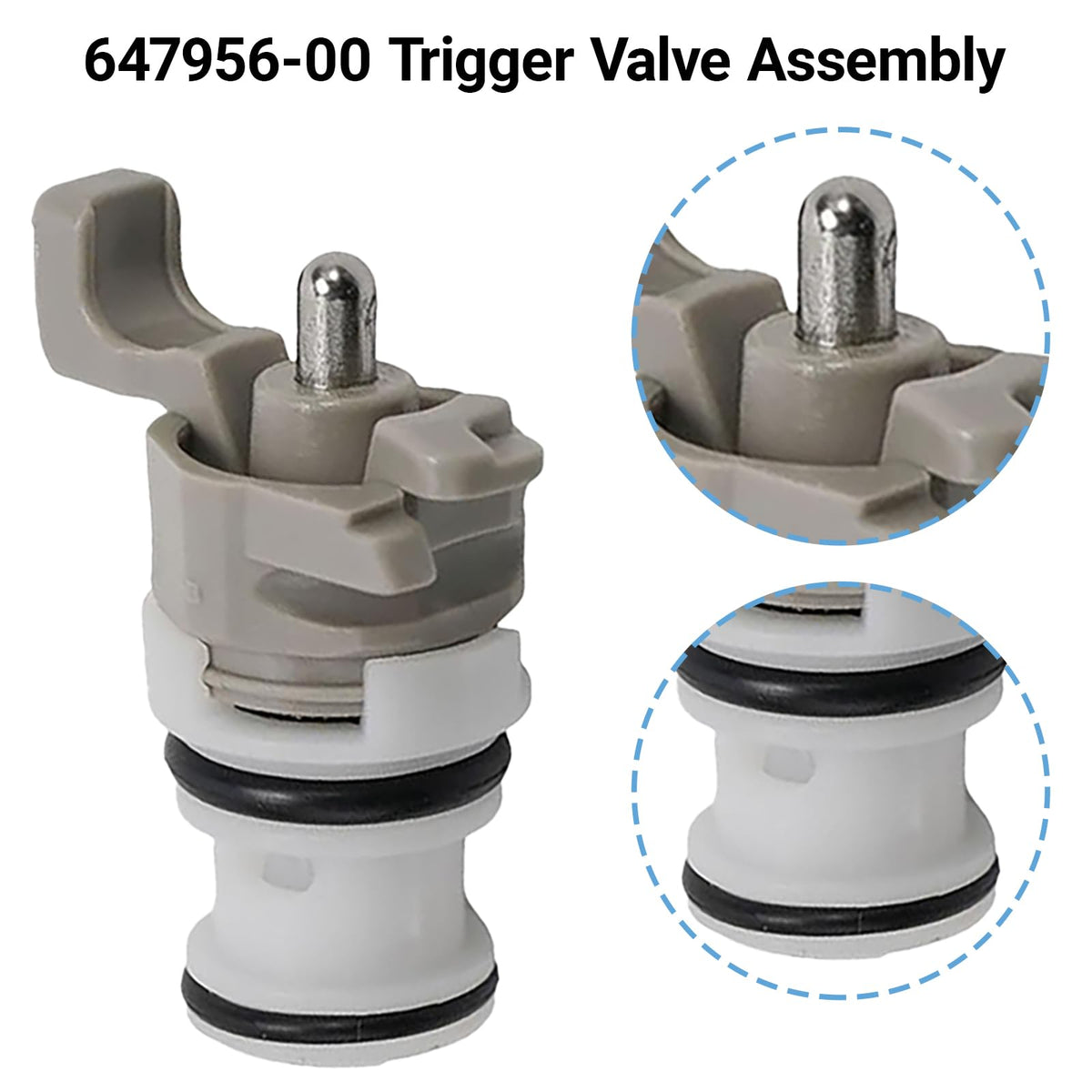O-Ring Rebuild Kit and 647956-00 Trigger Valve Assembly for D51844 D51822 D51845 D51823 D51256 D51321 D51430 D51276 & 20+ Nailer Models,Fixes Air Leaks, Weak Drive, Slow Trigger Repair Kit