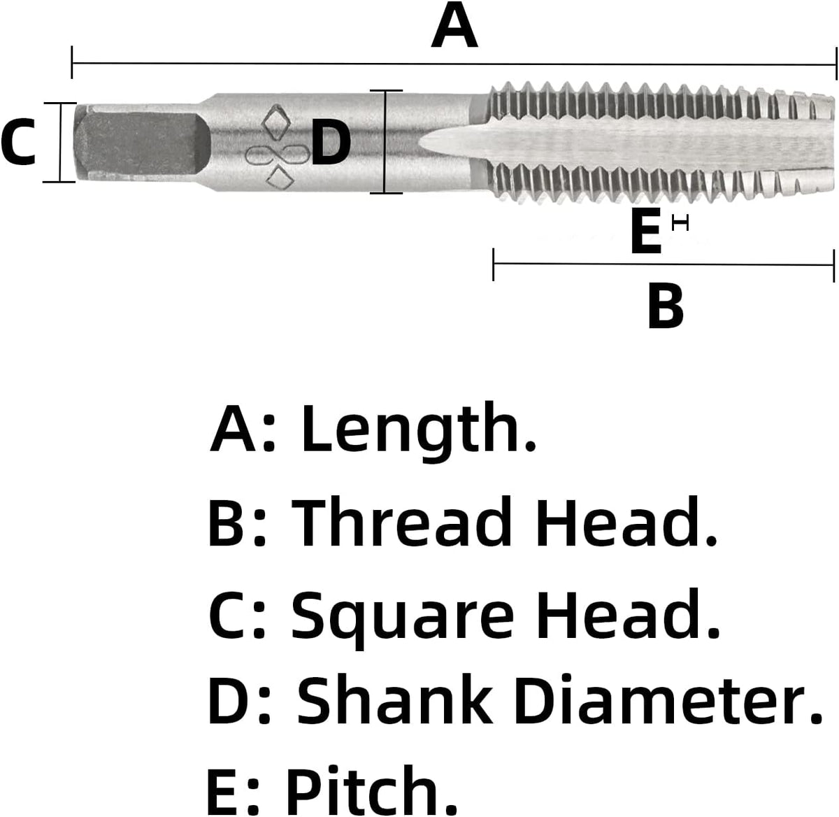M4X0.5 Metric Hand Thread Tap Right Hand