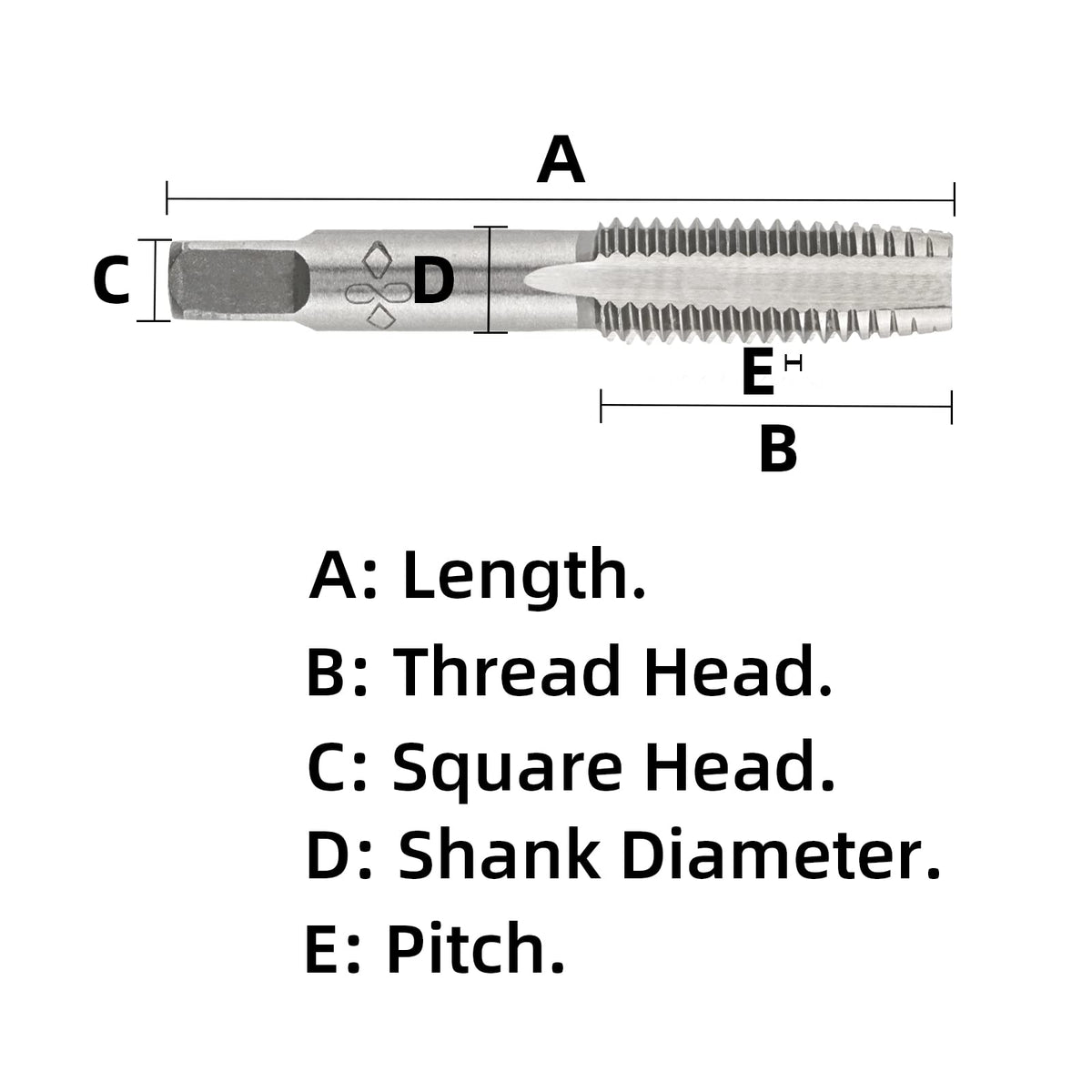 Aceteel M4X0.7 Metric Hand Thread Tap Right Hand