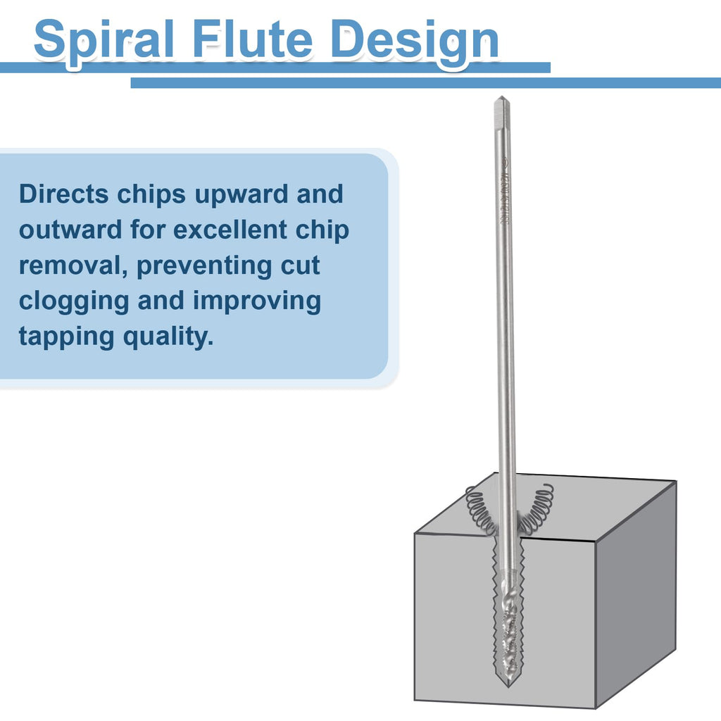 uxcell Spiral Flute Thread Tap, Metric M3 x 0.5 H2 100mm (4") Extra Long Machine Screw Tap Threading Tapping Tool, High Speed Steel (HSS)