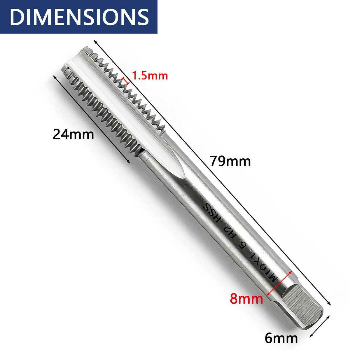 M10x1.5 Tap,M2 HSS Metric Thread Tap,Right Hand Thread Tap (M10x1.5)
