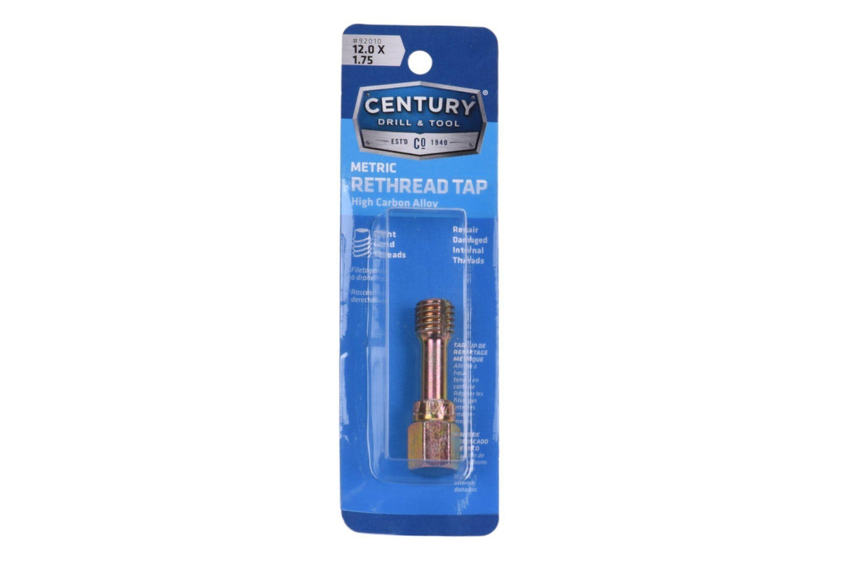 Century Drill & Tool, 92010, 12X1.75, Rethreading Tap,Tool Set, Thread Repair