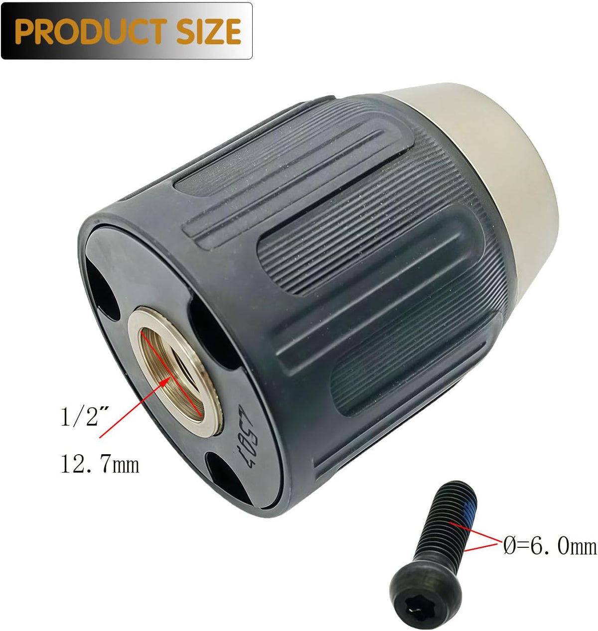 DCD708 DCD709 N576254 N472497 1/2in Chuck Replace for Dewalt DCD794 DCD799B DCD708B DCD708C2 DCD709B Keyless Drill DCD708C2-CA DCD708C2R DCD708D2 Drills with Left Hand Screw