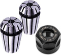𝐋𝐮𝐨 𝐤𝐞 ER11 1/8'' Spring Collet Nut Set - AAA Level High Precision ER11-1/8 Inch Collet Chuck ER11 Clamping Nut for CNC Engraving Mechine/Lathe Milling Tool