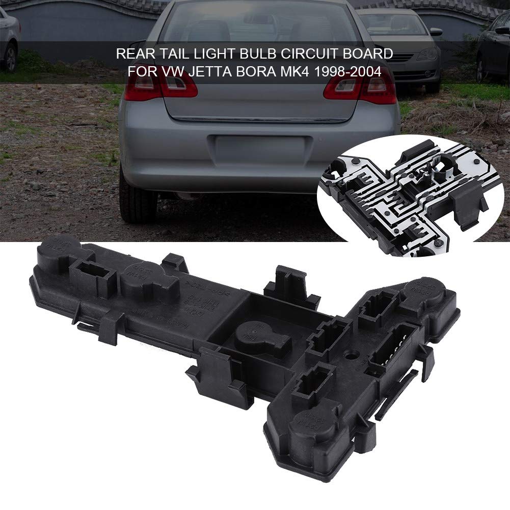 Tail Light Bulb Holder, Rear Tail Light Circuit Board Tray for MK4 1998 2004 Replacement Lamp Holder Panel Durable Plastic Metal Construction Stable Contact 1J5 945 257 Rear Lamp Socket Plate