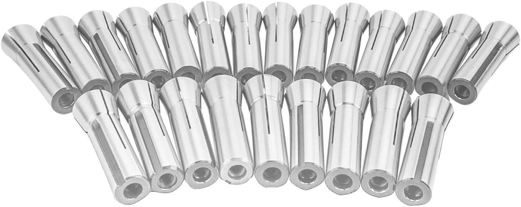 8milelake 23pcs Precision R8 Collets Set 1/16-3/4" R8 Collet for Bridgeport