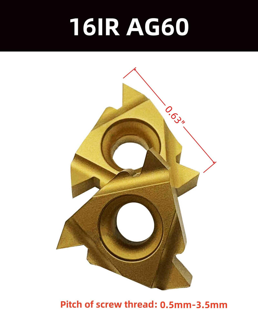 16IR AG60 Internal Threading Inserts with 5/8in Boring Bar HSMT16-16K16