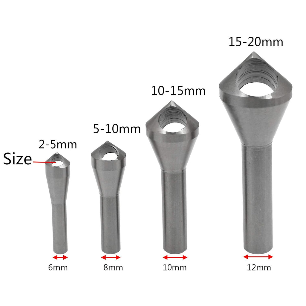 Bonsicoky 4PCS Countersink Chamfer Deburring Tool Set