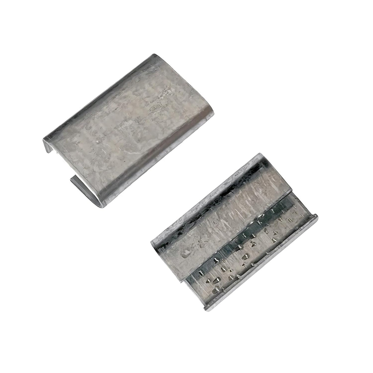 Open Serrated Strapping Seals for 5/8" Strap Width Polyester Poly Polypropylene Strap,Metal Clips for Firmly Securing