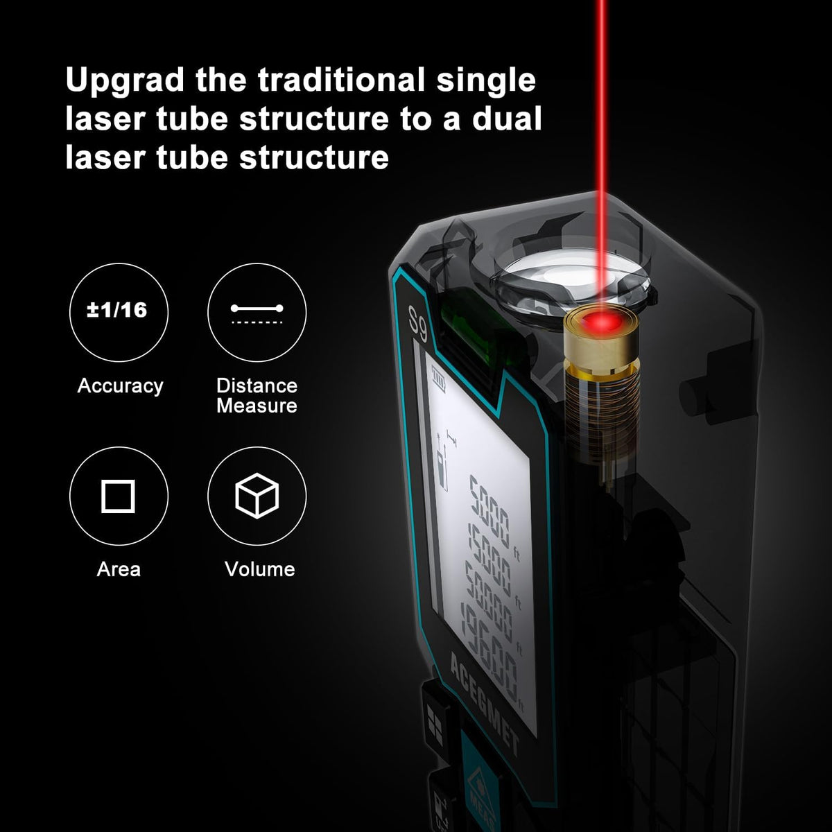 Laser Measure with Phone App, 229ft/70m Laser Measurement Tool with 2 Bubble Levels, LCD Backlit Display, IP54