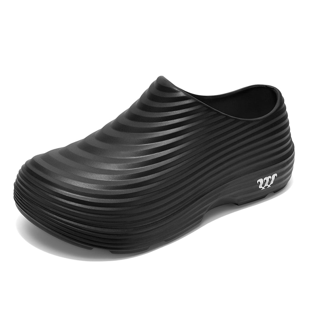 Mens Chef Clogs - Non-Slip Waterproof Oil-Proof Kitchen Shoes Black