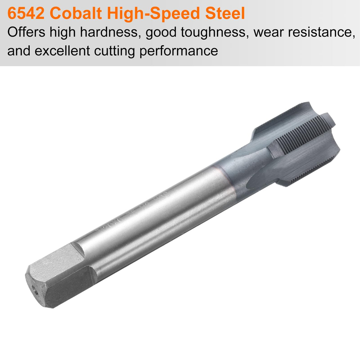HARFINGTON M20x0.75 Metric Thread Tap 6542 Cobalt High-Speed Steel TiCN Coated Plug Tap Right Hand Straight Flutes Screw Threading Hand Tap