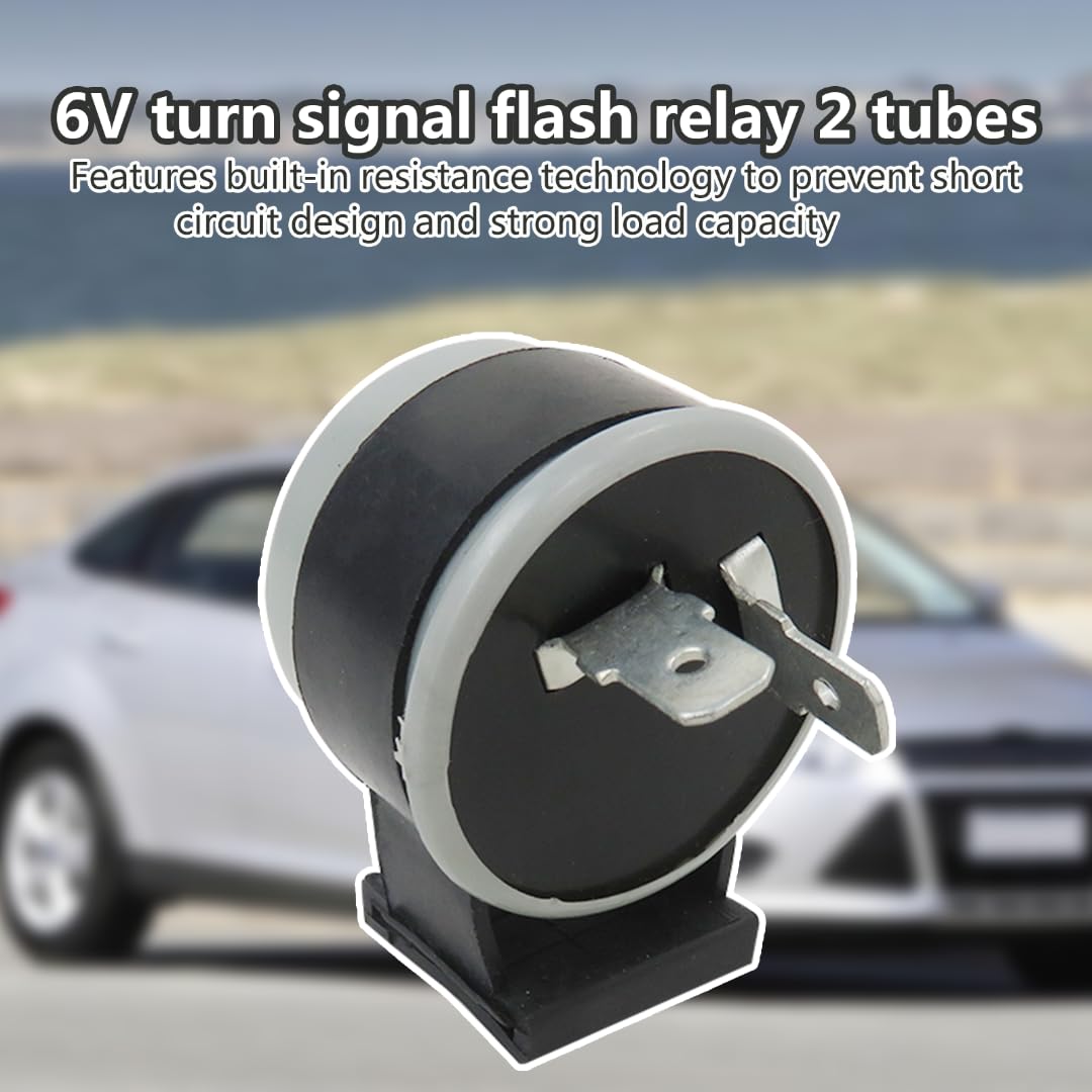 INGQI New 2 Prong Turn Signal Flasher Winker Relay Fit for 1979 Honda CT90 Trail 6V-12 V (Universal)