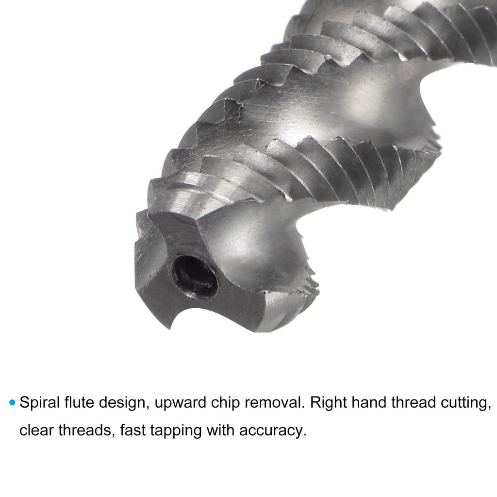 uxcell Spiral Flute Taps 5/16-24 UNF 2B High Speed Steel (HSS) Uncoated Tap