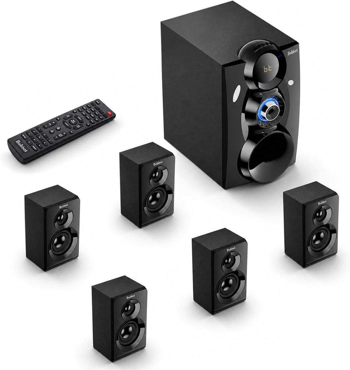 Wireless Surround Sound System Home Theater System | 1000W Surround Speakers 8" Subwoofer 5.1/2.1 Channel Deep Bass