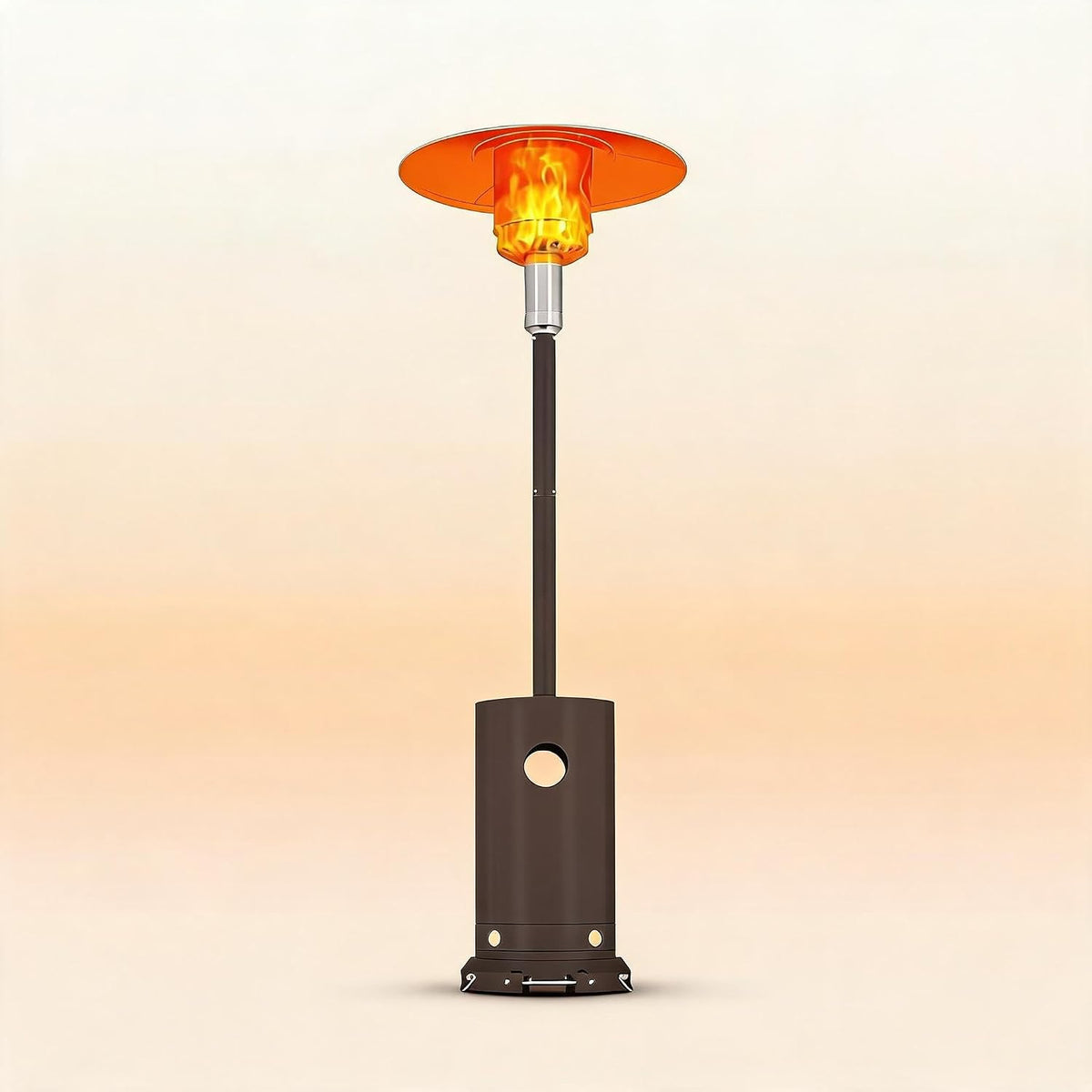Outdoor Patio Heater 48000 BTU, Propane Outdoor Heater with Wheel, Auto-off