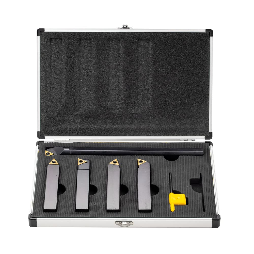 YUFUTOL Indexable Lathe Turning Tool-3/4" Shank 5 Pieces