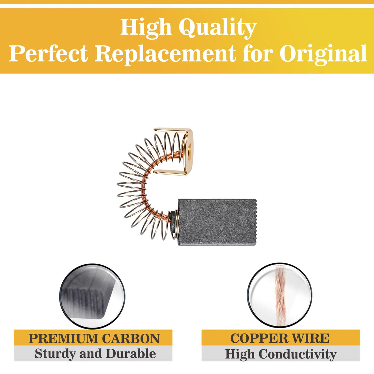 MARSTEK 10pcs Carbon Brush Set for SKIL HD77 S77 Worm Drive Circular Saw