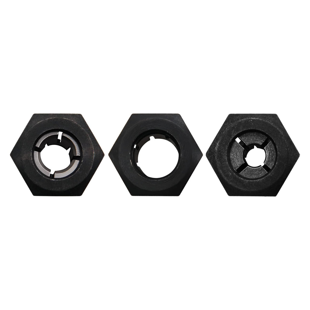 Thaekuns 3 Piece Router Collet Kit 2610906283 1/4",2610906284 1/2" and 2610906287 3/8" for Boschi1613,1617, 1618,1619 Series Routers