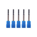Zvrixe 5Pcs 5/32" Carbide Ball Nose End Mills, ALTiN Coated, 4 Flute
