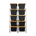 MonsterRAX 2-Pack 5-Tier NSF Bin Rack for 27-Gal Totes, Silver