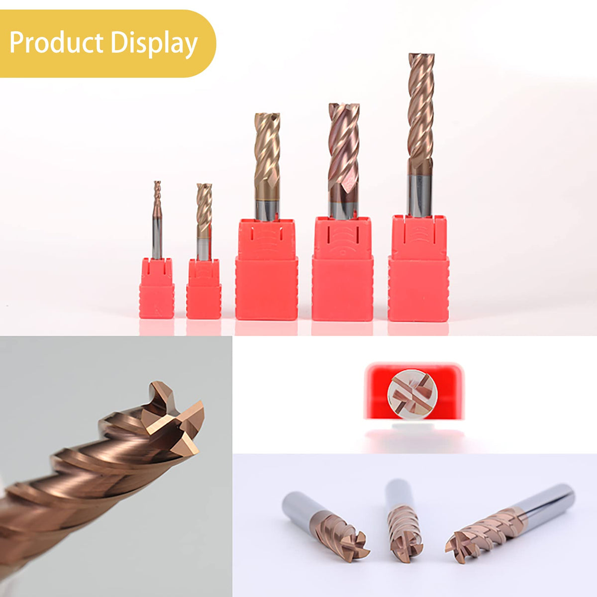 AYCHOLIZ 1pc 4Flutes Carbide Square End Mill 10mm Tungsten Steel Milling Cutter Micro Grain CNC Router Bits for Alloy Steel High Alloy Cast Iron-HRC55-TISIN Coated