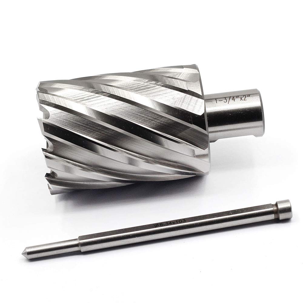 Annular Cutter JESTUOUS 3/4 Inch Weldon Shank 1-3/4 Cut Dia 2 Cut Depth