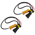 JYIS 2PCS LED Headlight Resistor Car LED Light Bulb Decoder, Headlight Bulb Anti Flicker Error Decoder, 9005/9006 50W LED Load Resistor Kit, Universal for Most Cars Headlight Fog Light Bulbs
