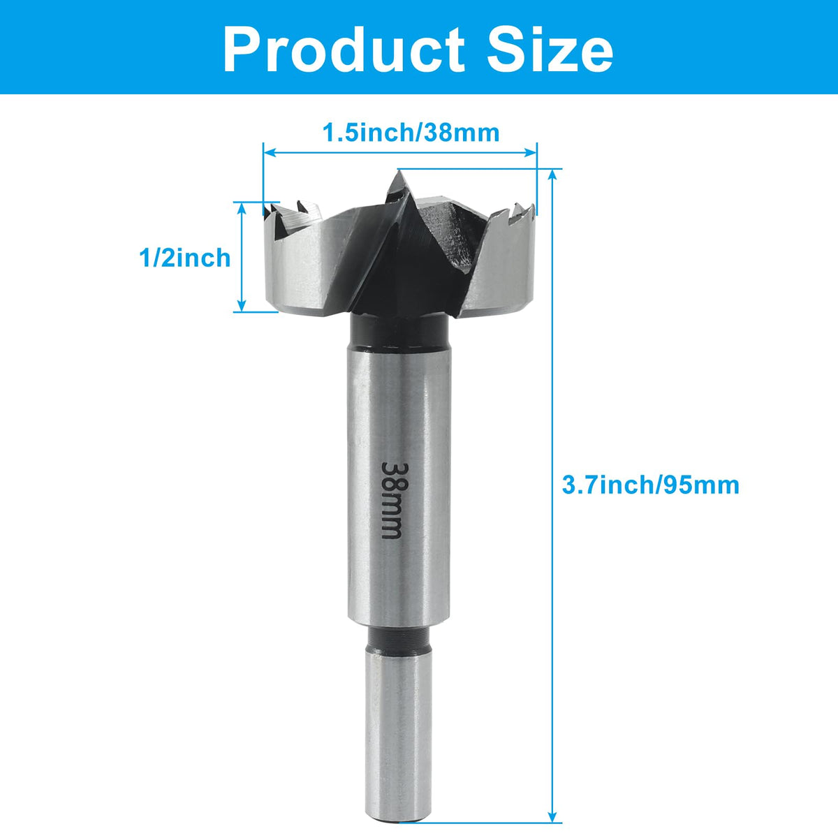 OSVJE 1-1/2 Inch (38mm) Forstner Drill Bits