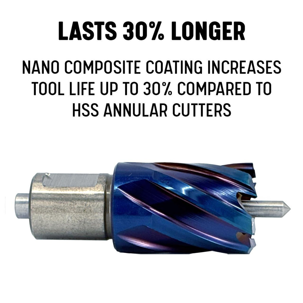 Drill America 1/2" X 2" NACO Blue (Nano-Composite) Coated Annular Cutter, ANC Series