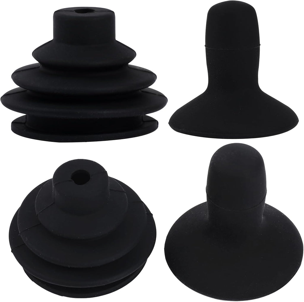 4 Pcs Wheelchair Joystick Button Cap Joystick Controller Knob and Gaiter Black Wheelchair Accessories Joysticks Button Cover Power Chair Parts for Electric Mobility Scooter Electric Drive
