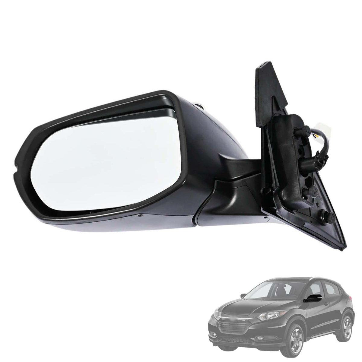 Getfarway Left Driver Side 6 Pin Door Mirror Assembly Fit for Honda HR-V EX/EX-L Navi 2016 2017 2018 Heated Power Glass Turn Signal Light Manual Folding Door Mirror Replaces 76258-T7W-A52
