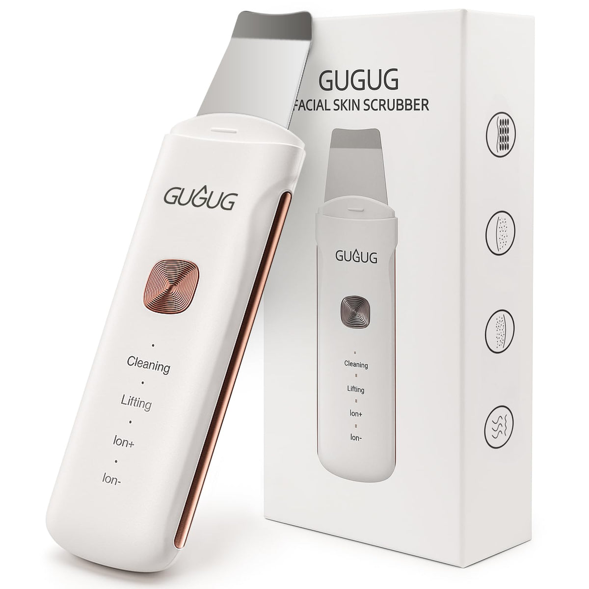 Waterproof Skin Scrubber 4-in-1 Facial Spatula Pore Cleaner for Face