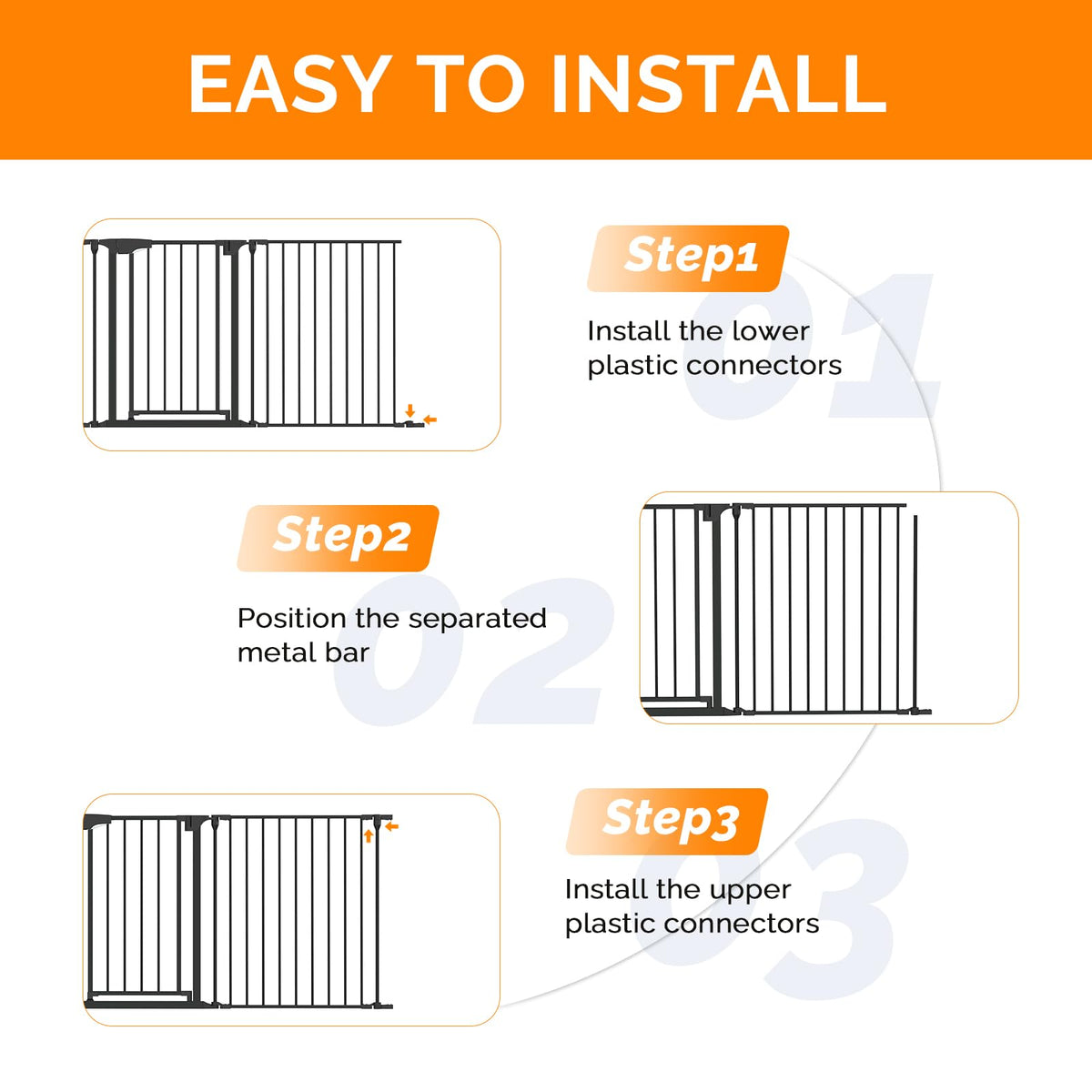 134" Wide 5-Panel Heavy-Duty Metal Fireplace Hearth & Christmas Tree Safety Fence Gate with Configurable Panels for Indoor Hearth, Stove & Holiday Tree Protection