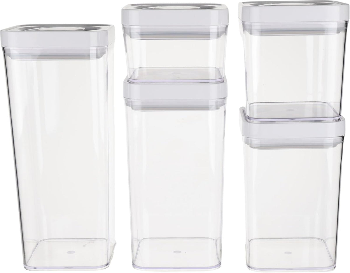 Airtight Food Storage Containers, BPA Free, Dishwasher Safe, with Twist/Turn Lids, for Kitchen Pantry Organization