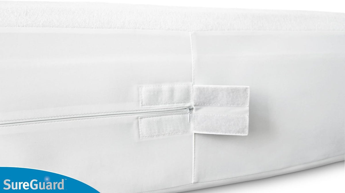 Queen (9-12" Deep) Zippered Mattress Protector Encasement | Six-Sided Waterproof, Bed Bug Proof, Hypoallergenic Dust