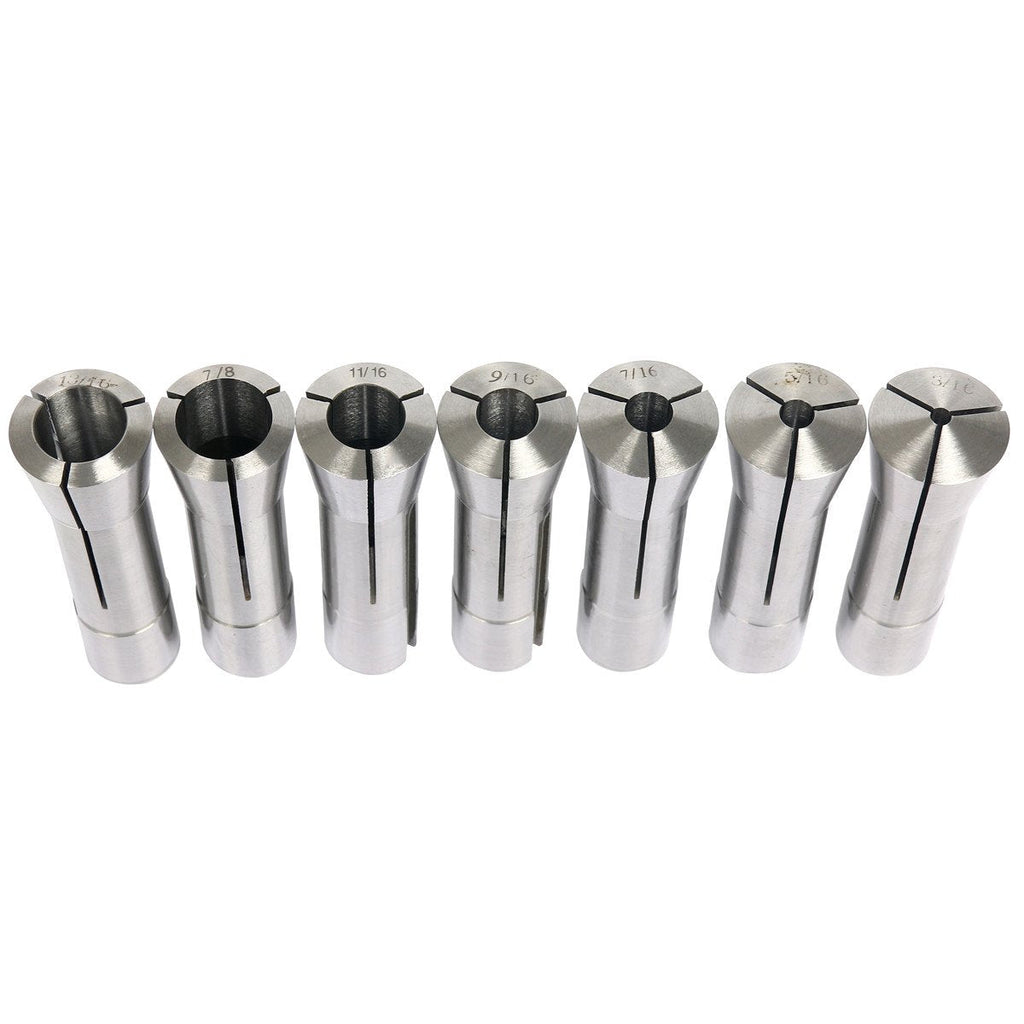 8MILELAKE 13pcs R8 Collets 1/8"-7/8" Precision R8 Collet Set for Bridgeport