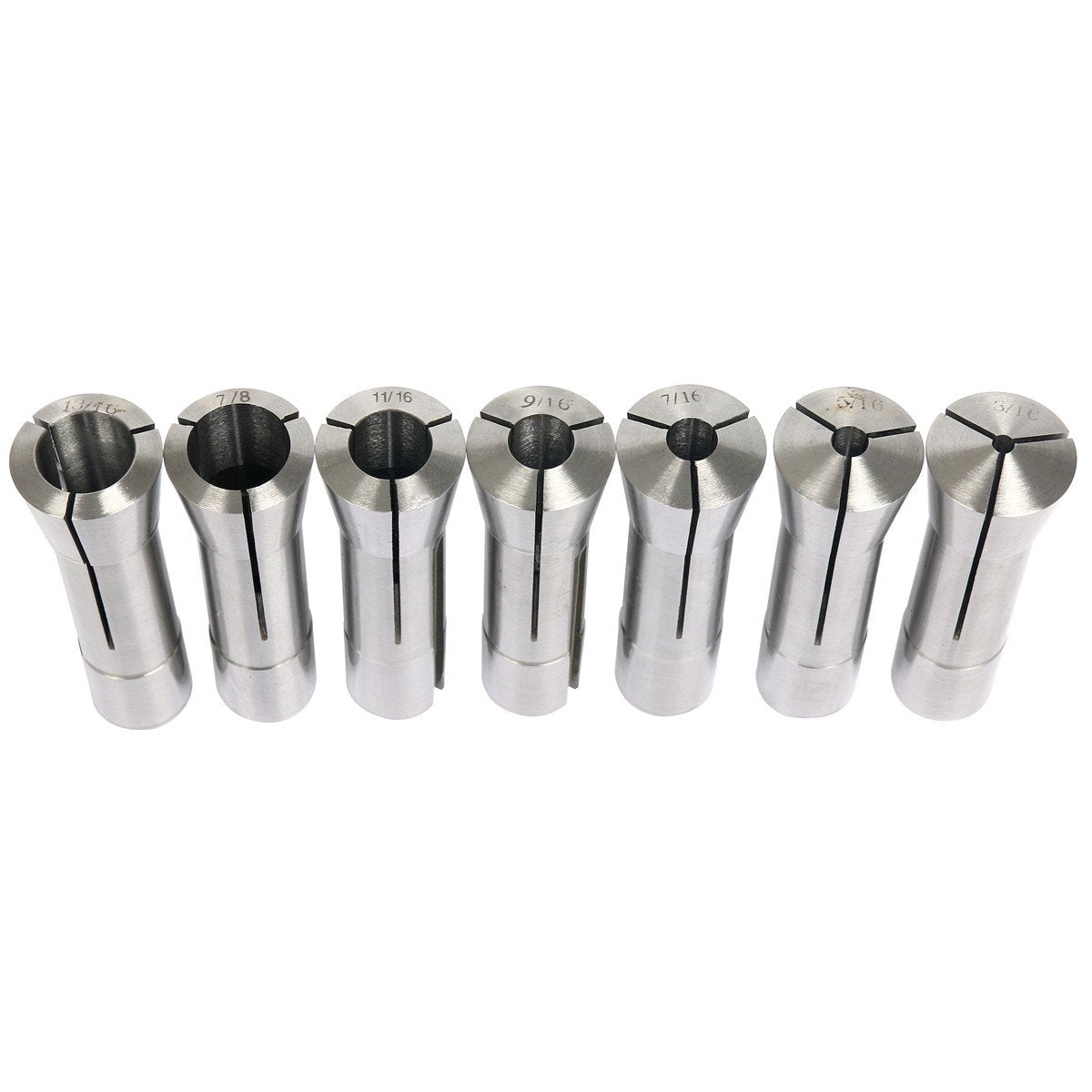 8MILELAKE 13pcs R8 Collets 1/8"-7/8" Precision R8 Collet Set for Bridgeport