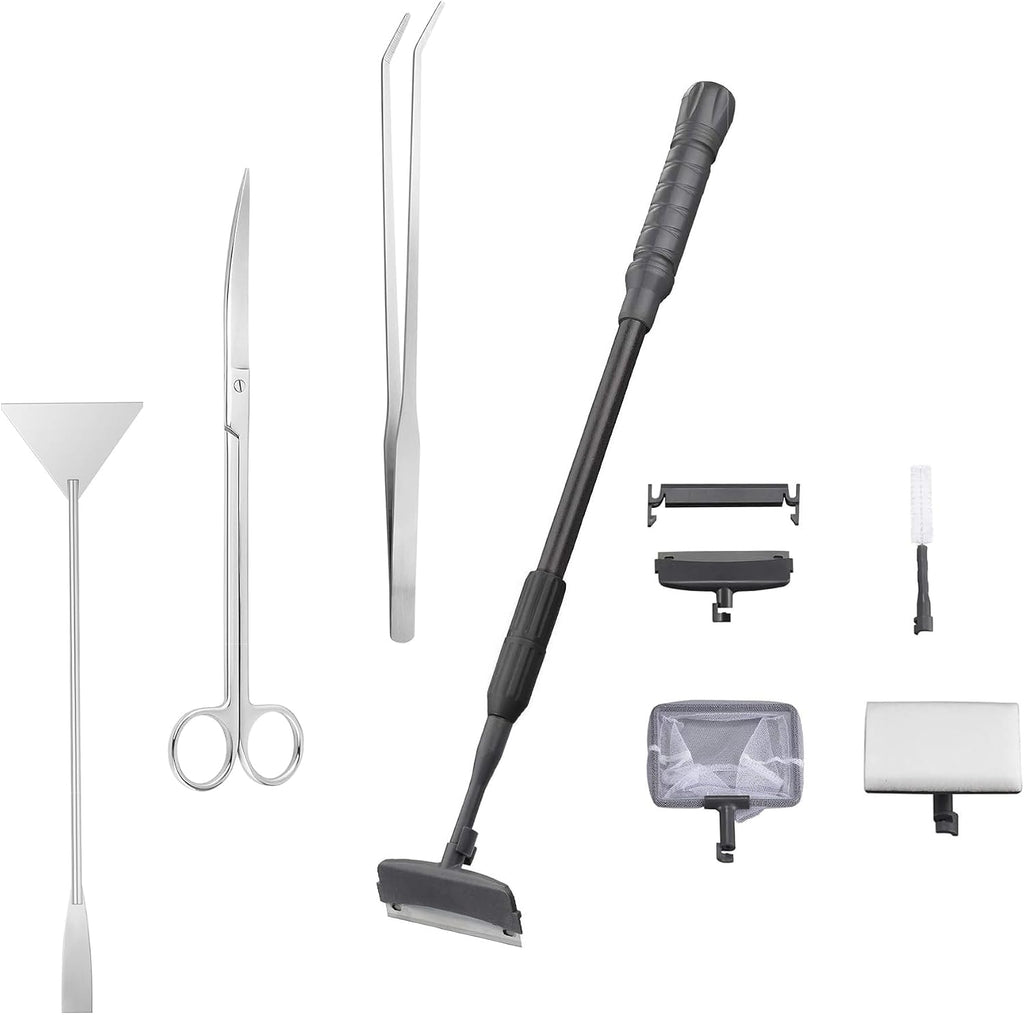 7IN1 Aquarium Cleaning Tools Long Handle Algae Scraper