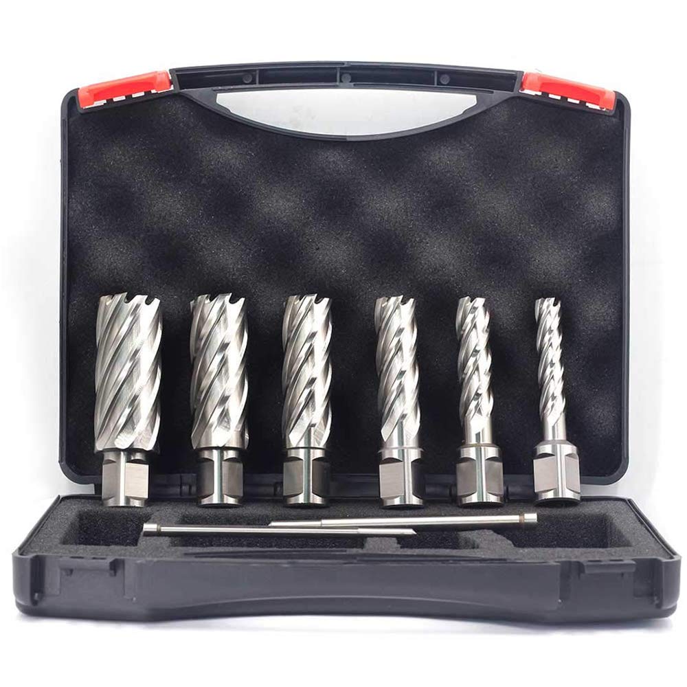 Annular Cutters Set JESTUOUS 3/4 Inch Weldon Shank 2 Cutting Depth 6pcs