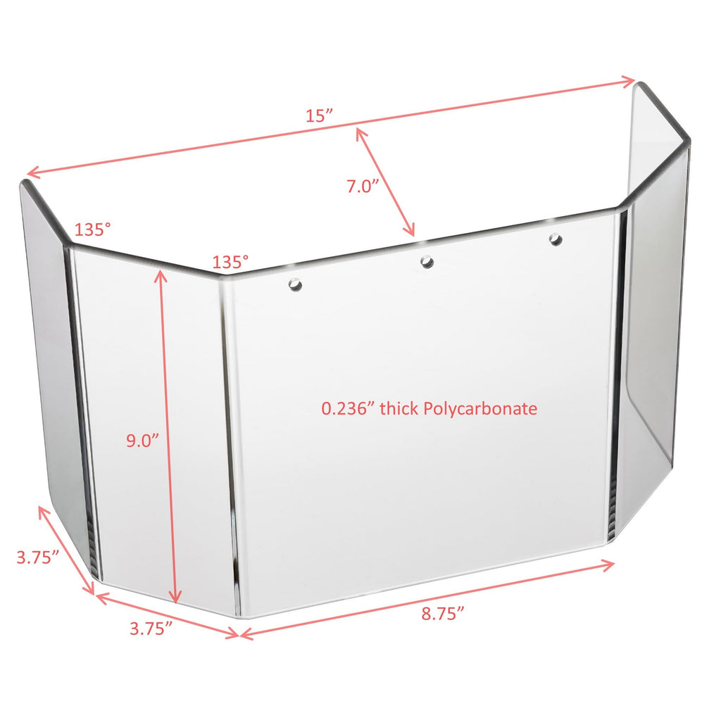 ATS RMS-1 Replacement Curved Shield for Milling Guards, Lexan, Made in USA