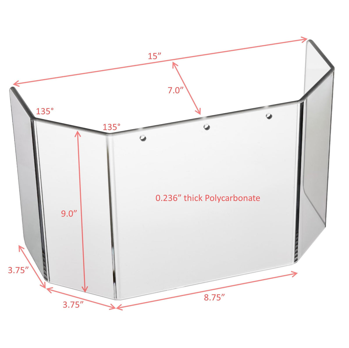ATS RMS-1 Replacement Curved Shield for Milling Guards, Lexan, Made in USA