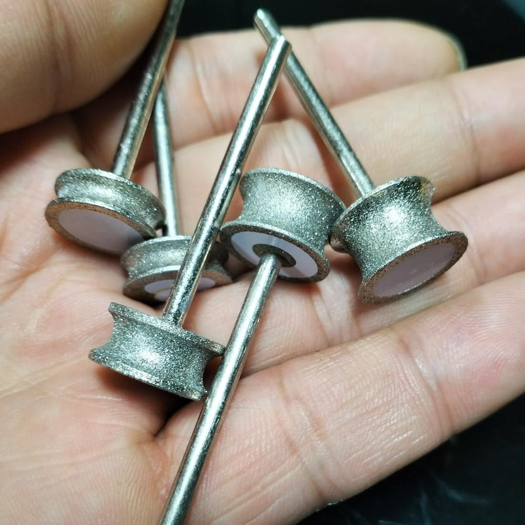 Luo ke 5 Pcs 80 Grit Concave Arc Diamond Burr Ring Making Bits