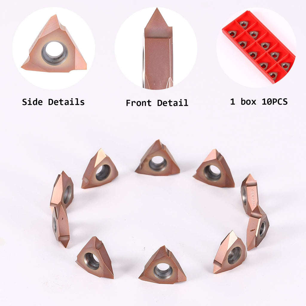 CNC Lathe Indexable Carbide Blade Threaded Blade Vertical Installation Lathe Cutting Tool 16VERAG55 10PCS