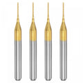 uxcell 4pcs End Mill CNC Router Bit 1/8" 3.175mm Shank 0.6mmx5.5mm Titanium